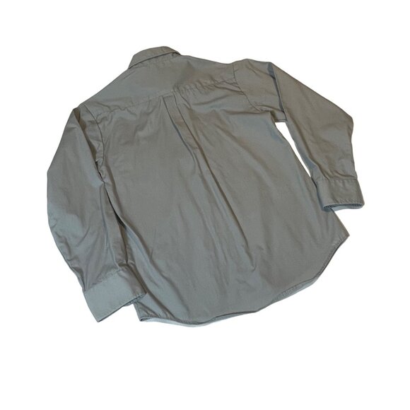 Nautica Boys' Size 12 Gray Poplin Button-Down Shirt - Picture 6 of 8